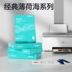 得力（deli）薄荷海A4打印纸 70g克500张*5包一箱